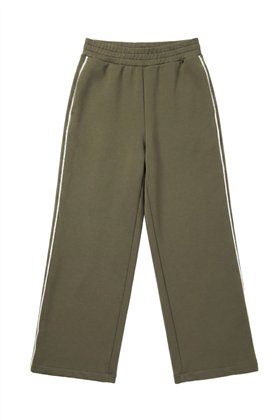 FOURSOUL Pantalón verde con banda peluche