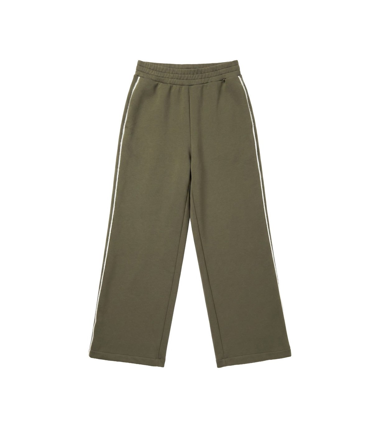 FOURSOUL Pantalón verde con banda peluche