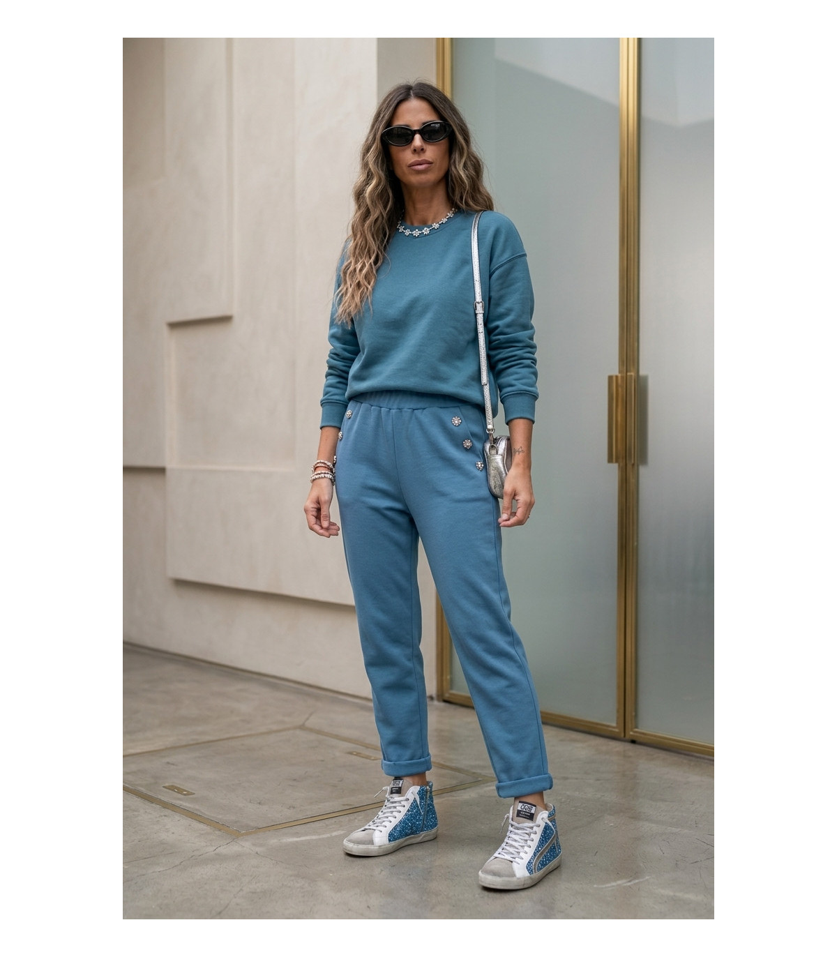 Markup Woman Pantalón con aplicaciones joya