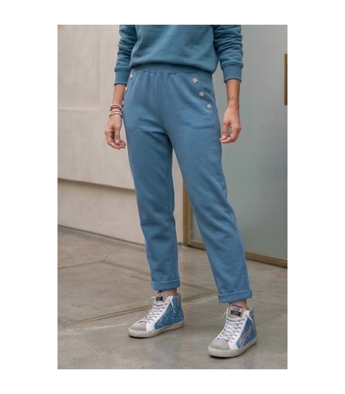Markup Woman Pantalón con aplicaciones joya