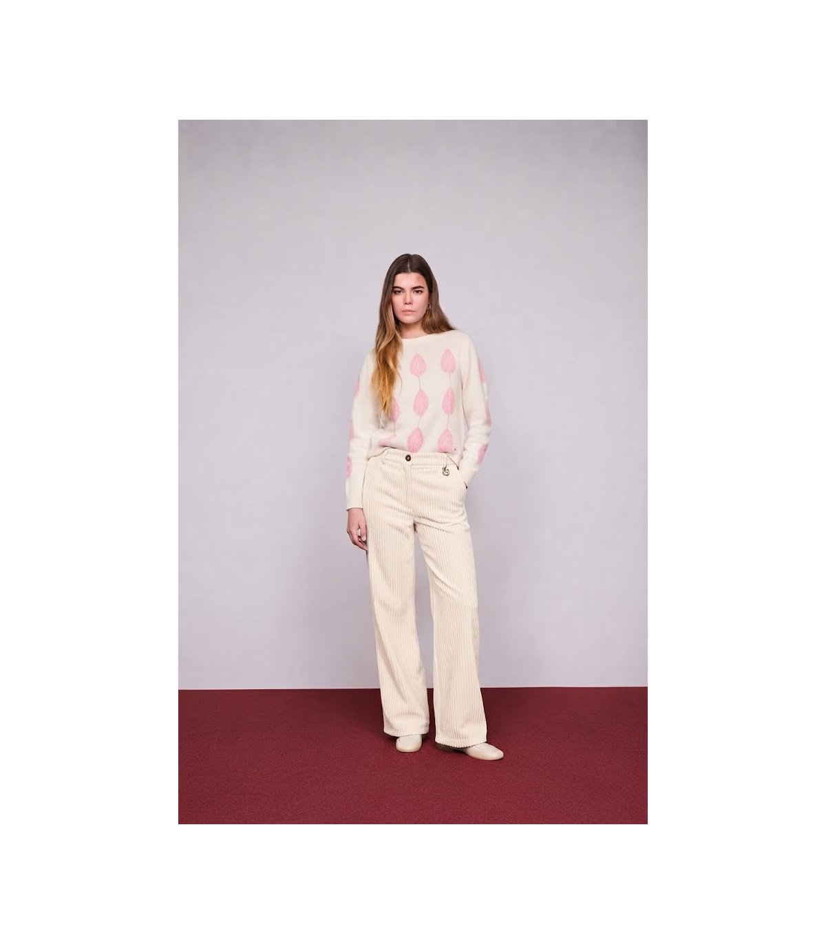 Guimanos Pantalón amplio micropana crudo