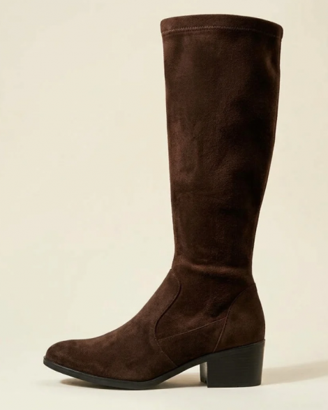 Vosso Moda Bota alta en ante color marrón