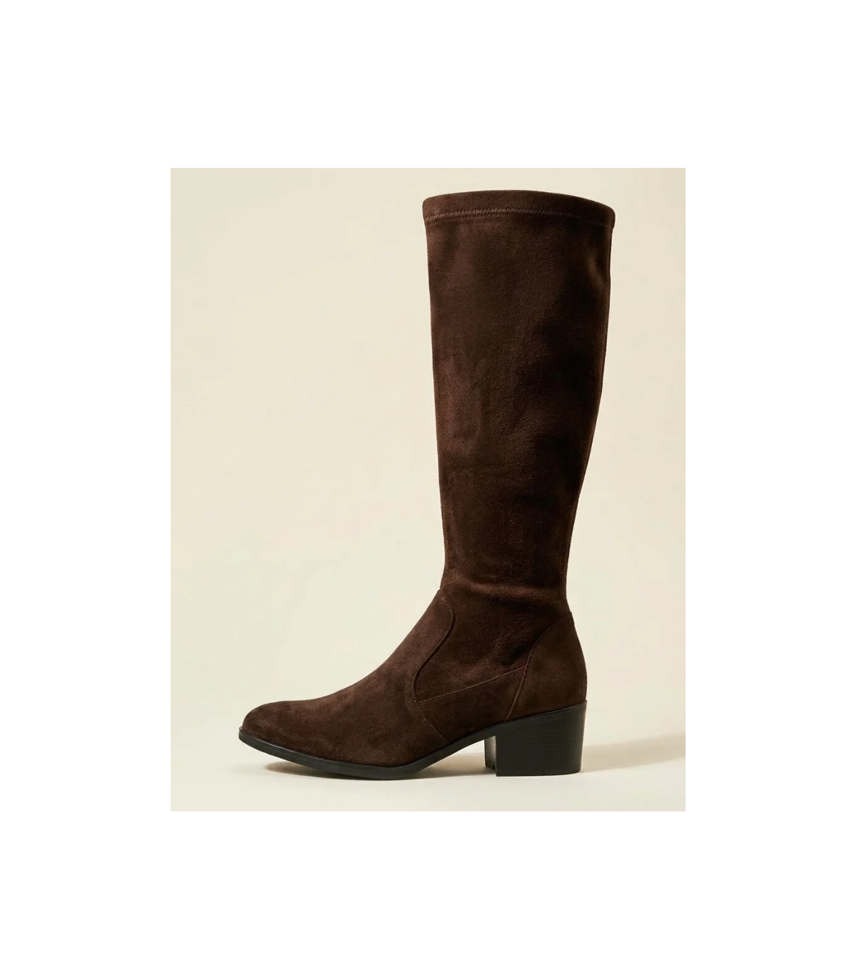 Vosso Moda Bota alta en ante color marrón