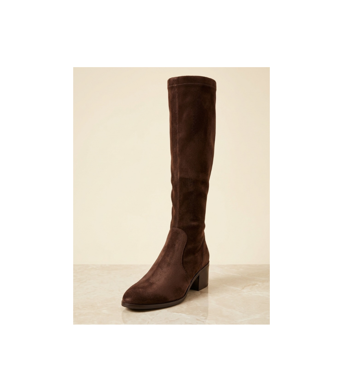 Vosso Moda Bota alta en ante color marrón