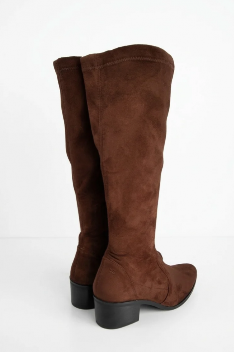 Vosso Moda Bota alta en ante color marrón