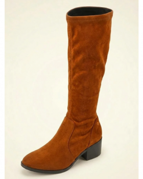Vosso Moda Bota alta en ante color camel