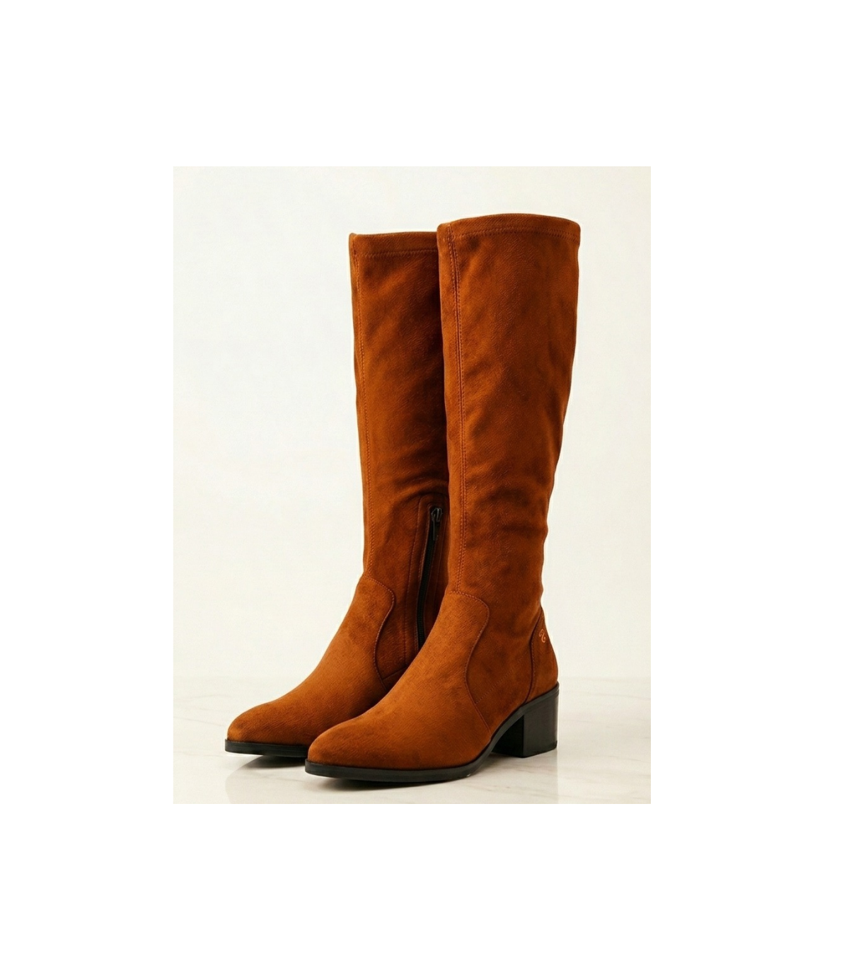 Vosso Moda Bota alta en ante color camel