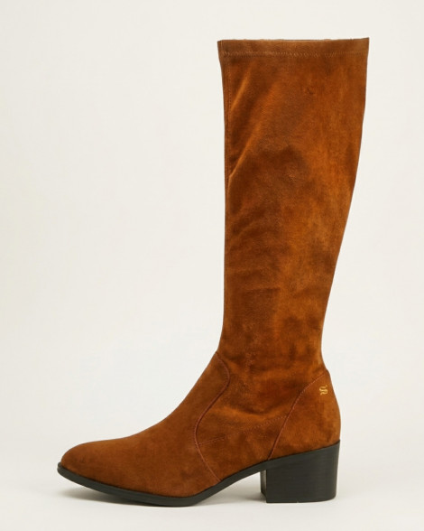 Vosso Moda Bota alta en ante color camel