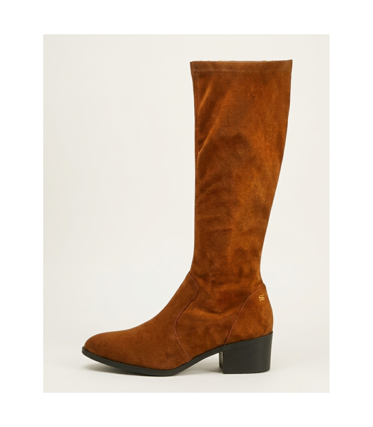 Vosso Moda Bota alta en ante color camel