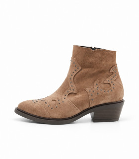 Vosso Moda Botín cowboy serraje con tachuelas