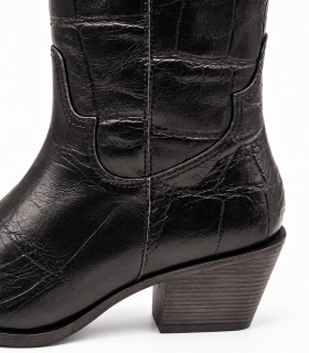 Vosso Moda Bota alta cowboy piel coco