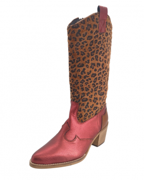 Vosso Moda Botas tejanas bimateria estampado animal