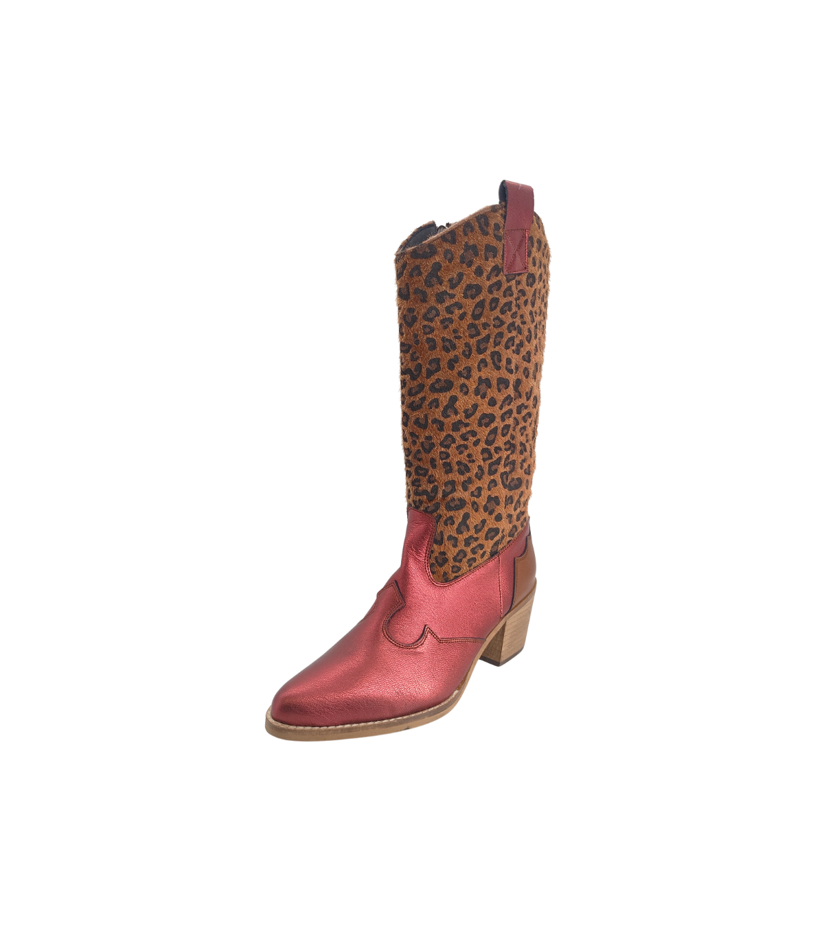 Vosso Moda Botas tejanas bimateria estampado animal