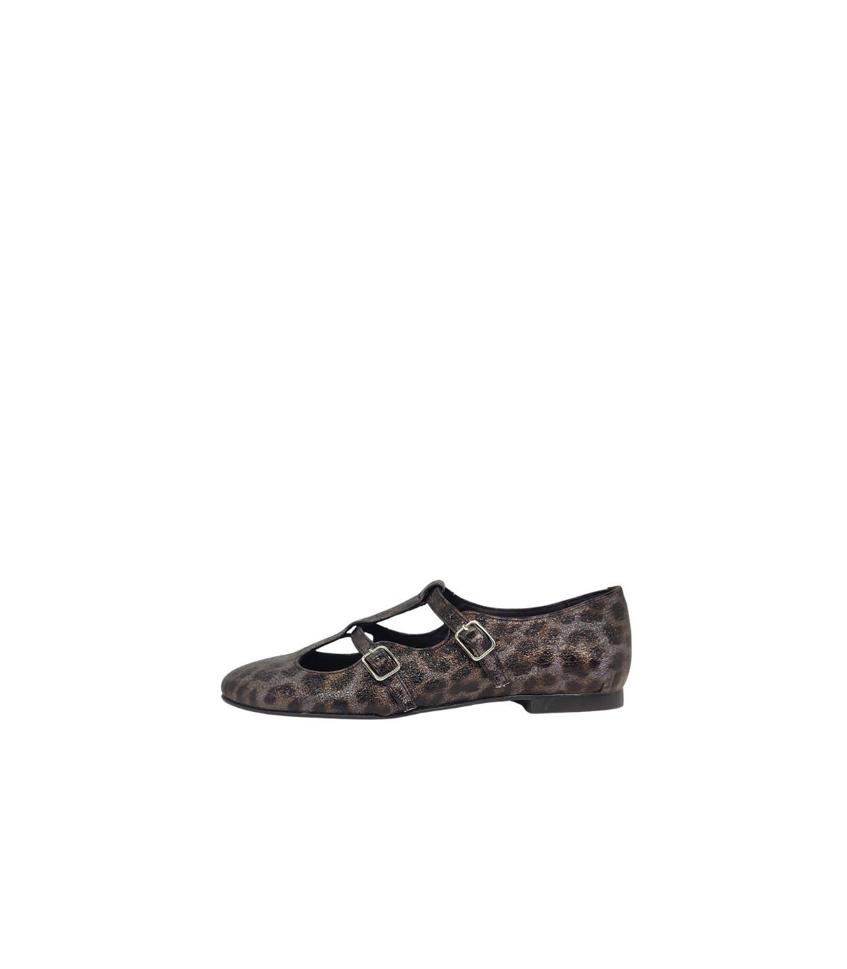 Vosso Moda Manoletina en piel estampada y detalle hebillas