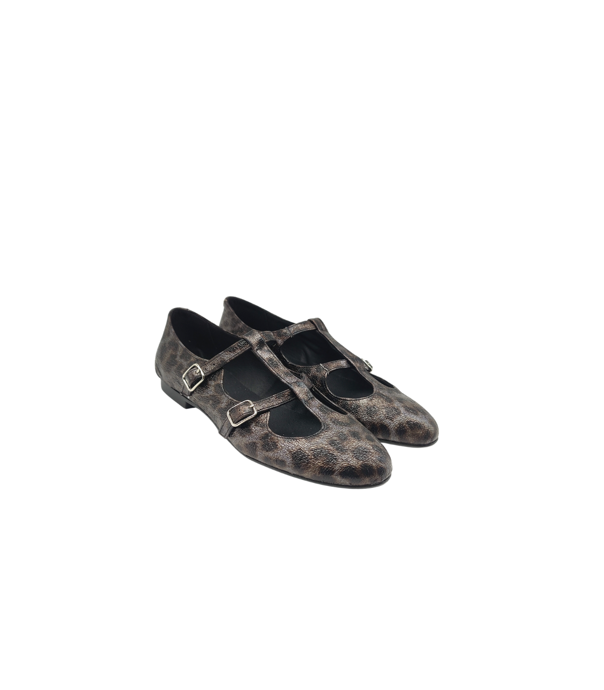 Vosso Moda Manoletina en piel estampada y detalle hebillas