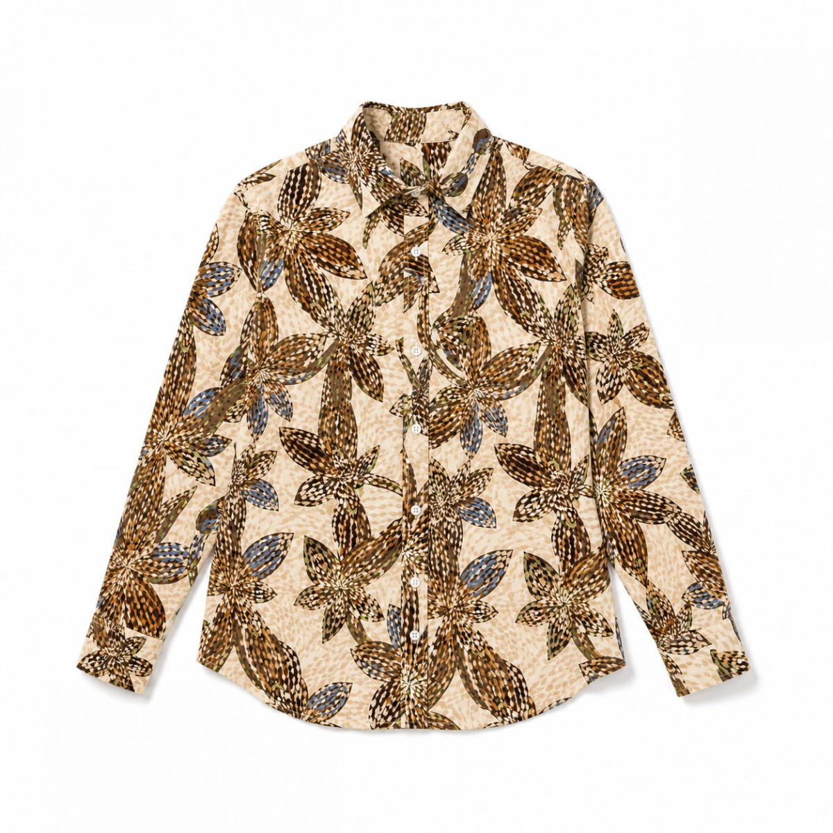 Parole Camisa satinada cacao flor