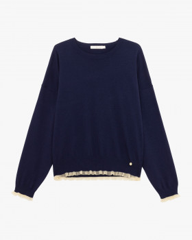 GL Jersey de punto navy con encaje