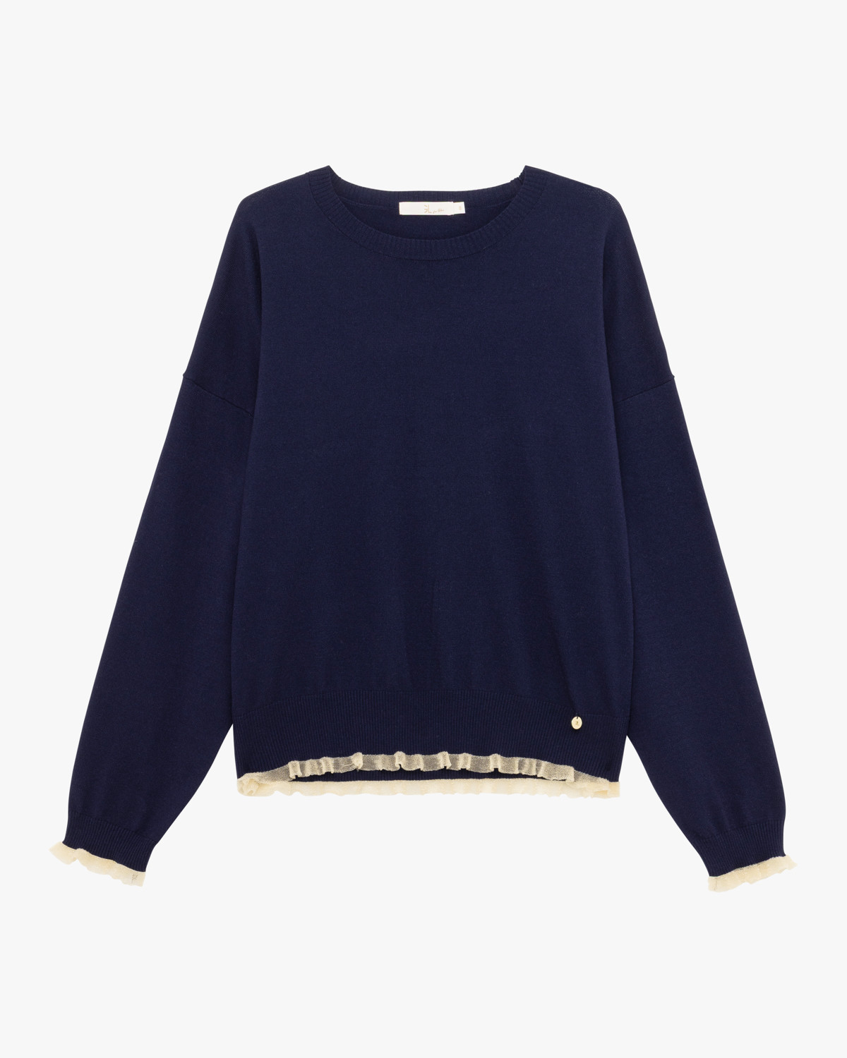 GL Jersey de punto navy con encaje