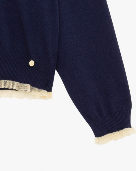GL Jersey de punto navy con encaje
