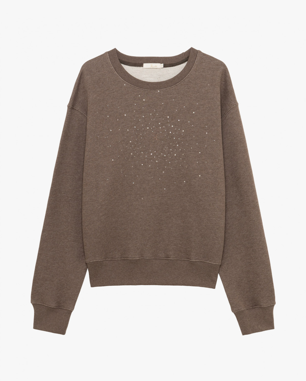 GL Sudadera color moka detalle strass