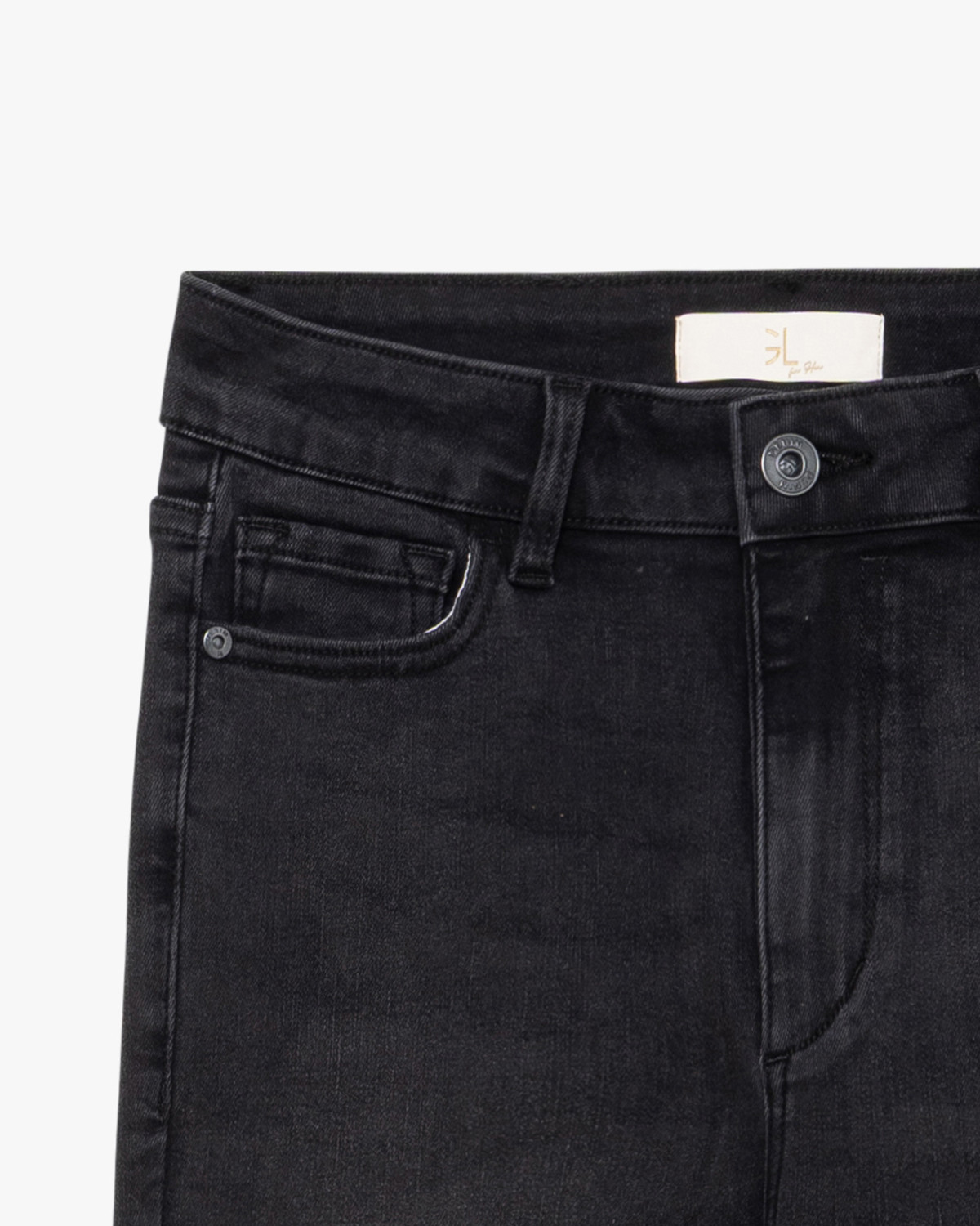 GL Jeans negros acampanados con pedrería